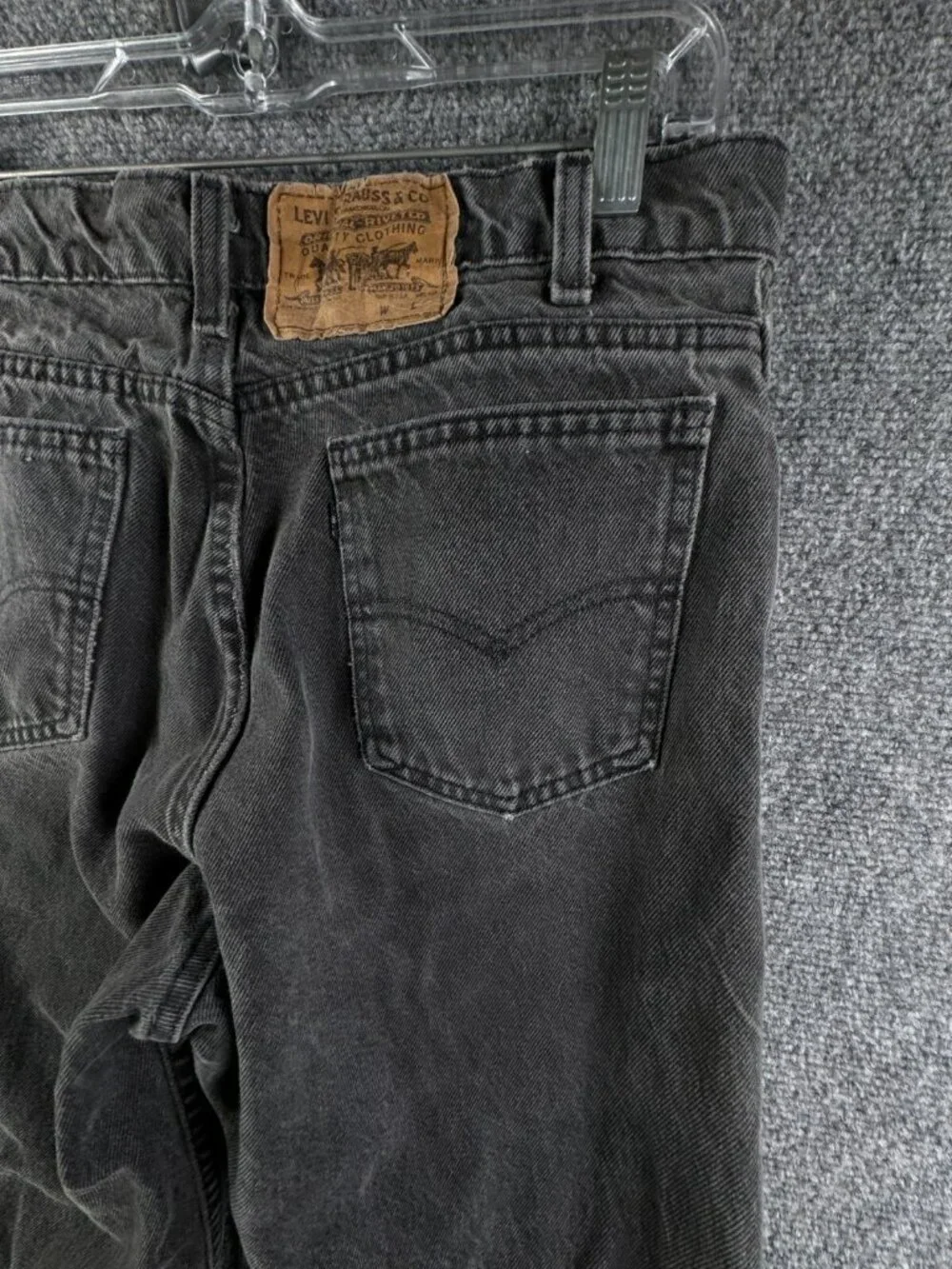 VTG Levi’s USA Made Charcoal Wash Denim Jeans Black Tab 40550-4159 ACTL 30x31